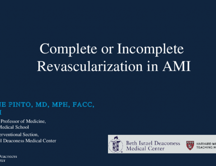 Complete Or Incomplete Revascularization In Ami